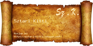 Sztari Kitti névjegykártya